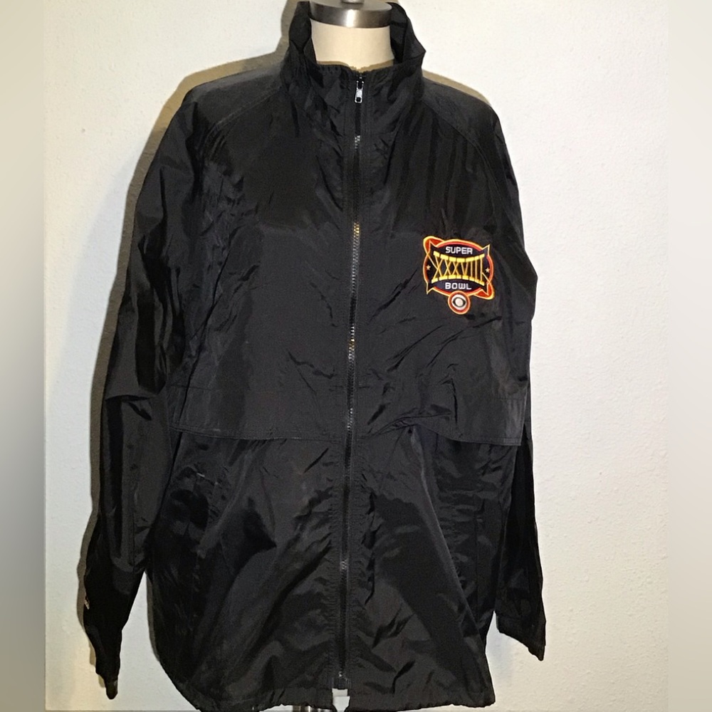 Port & company black Super Bowl XXXV111 windbreaker size XL